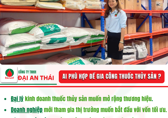 ĐỐI TƯỢNG PHÙ HỢP ĐỂ GIA CÔNG THUỐC THỦY SẢN?