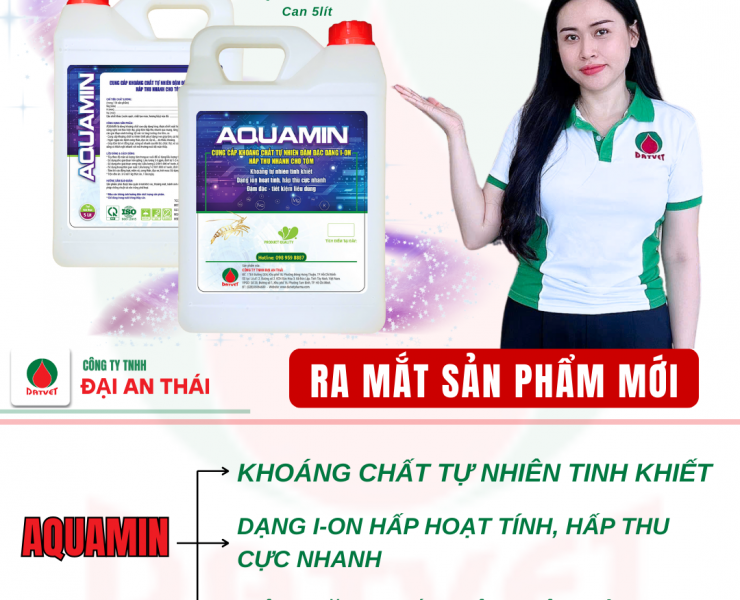 RA MẮT SẢN PHẨM AQUAMIN – KHOÁNG TỰ NHIÊN DẠNG I-ON, HẤP THU NHANH CHO TÔM